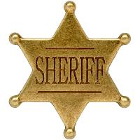 Code: G106 Replica  Six Point Ball Tipped Sheriff Badge