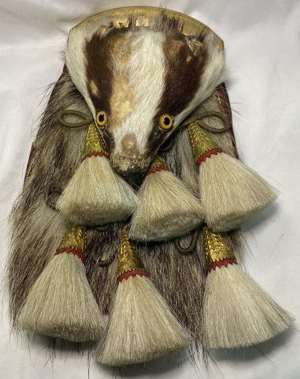 Argyll And Southern Highlanders Officers Badger Mask Sporran