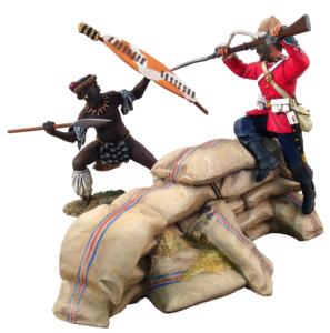 W.Britain 20028 - 'Overwhelming Odds', British  24th Foot Repelling Zulu uDloko Regiment Warrior