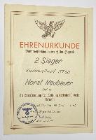 WW2 German Hitler Youth Certificates Of Honour.