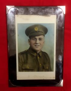 WW1 British Soldier Glass Framed Photograph