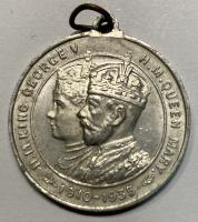 British King George V & Queen Mary Silver Jubilee Medallion