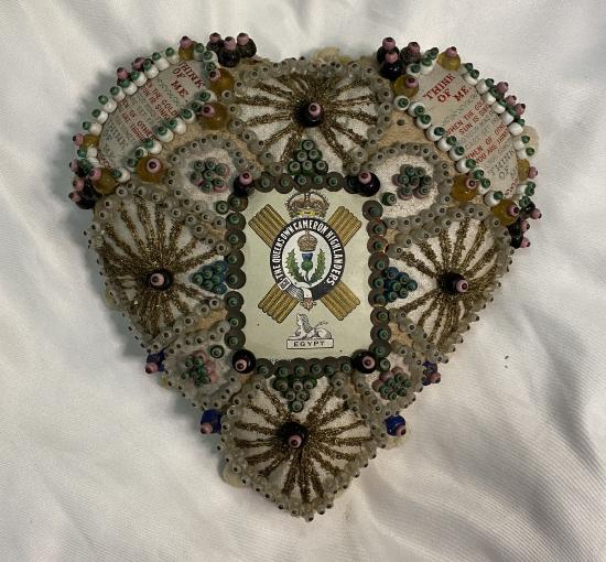 WW1 Queen's Own Cameron Highlanders Sweetheart Pin Cushion