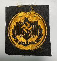 WW2 German NSRL Gold Sports Badge In Cloth