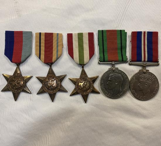 WW2 British Set Of Five Medals To Royal Armoured Corp KIA 