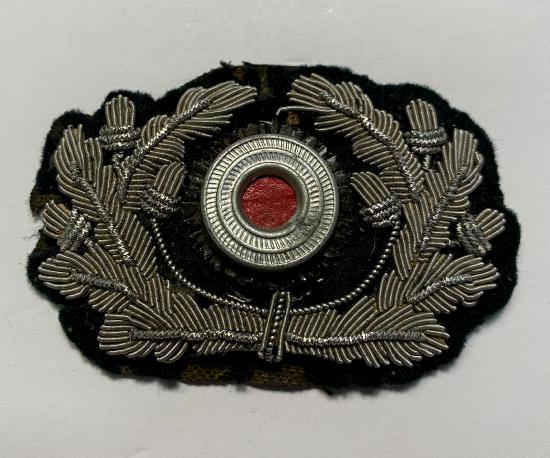 WW2 German Army Officer Visor Cap Cockade & Wreath