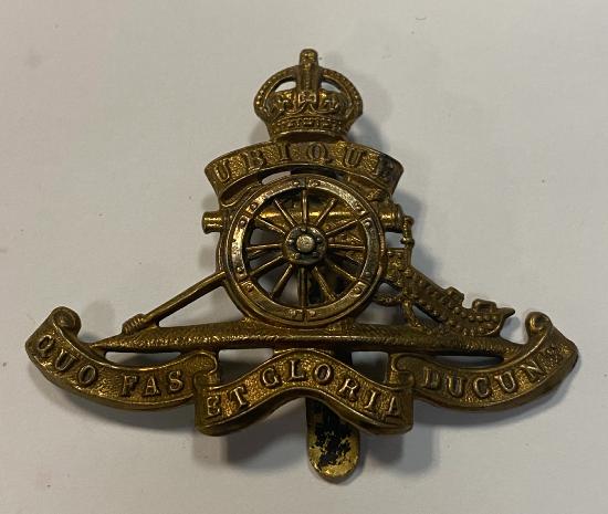 WW2 R.A. Officer Cap Badge