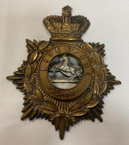 Victorian Liverpool Regt Helmet Plate