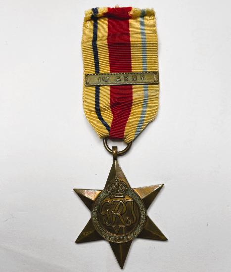 WW2 British Africa Star With 1st Army Clasp