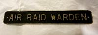  WW2 British Air Raid Warden Door Plaque