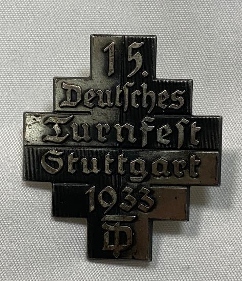 WW2 German Deutsches Turnfest Stuttgart 1933 Badge