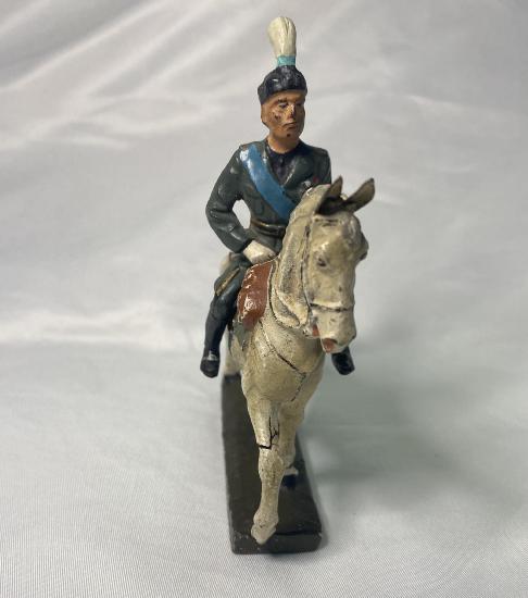 WW2 German Lineol Mussolini Mounted Figure