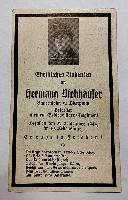 WW2 German Gebirgsjager Memorial Card