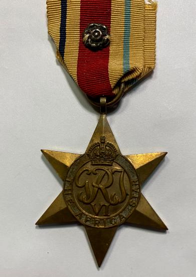 WW2 British Africa Star With Rosette