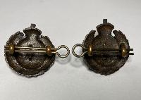 Victorian Northamptonshire Regt Officer Collar Dogs 