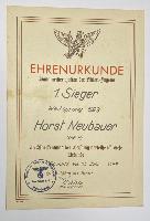 WW2 German Hitler Youth Certificates Of Honour.