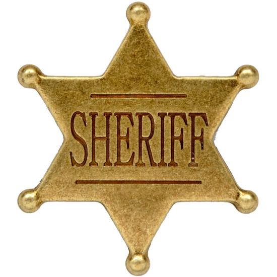 Code: G106 Replica  Six Point Ball Tipped Sheriff Badge