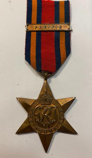 WW2 British Burma Star With Pacific Clasp