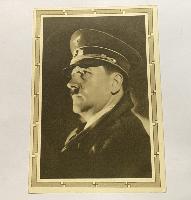 WW2 German Adolf Hitler In Uniform Portrait Postcard