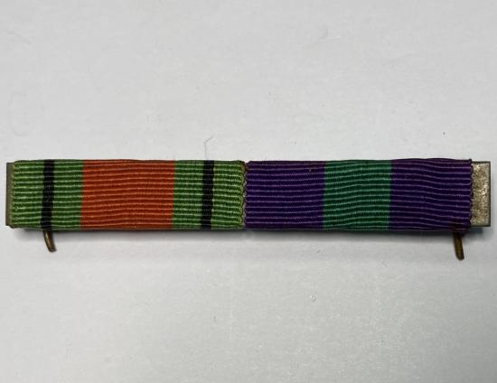 WW2 British G.S.M./Defence Medal Ribbon Bar