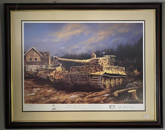 Kersher's Defence Of Neuhauser Forest 1945 By David Pentland Framed Print SHOP COLLECTION ONLY