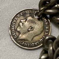 WW1 French Medal & Silver Keychain With Fobs