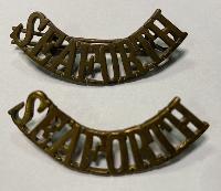 WW1 Seaforth Highlanders Brass Shoulder Titles.