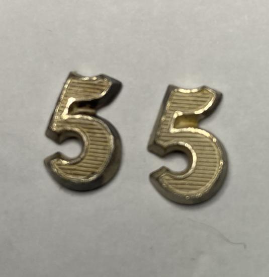 WW2 German Senior NCO Number '5' Shoulderstrap Cypher Pair.