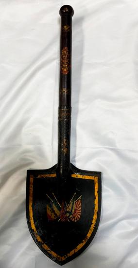 WW1 Shovel With Allied Flags