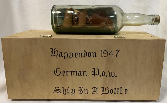 WW2 German Prisoner Of War Made Ship In A Bottle