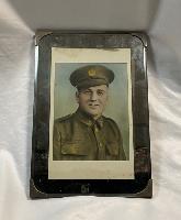 WW1 British Soldier Glass Framed Photograph