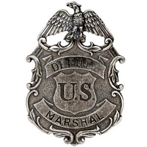 Code: G112/NQ Replica Nickel Coloured Eagle U.S. Deputy Marshall Badge