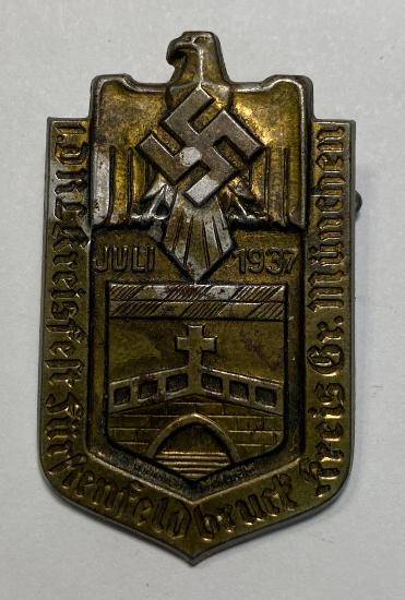 WW2 German DRL Kreisfest Munchen 1937 Badge